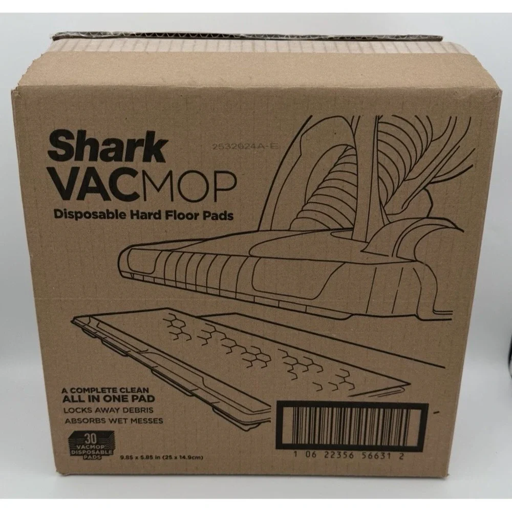 Shark VacMop Disposable‎ Hard Floor Vacuum Mop Pad Refills #27 Count New